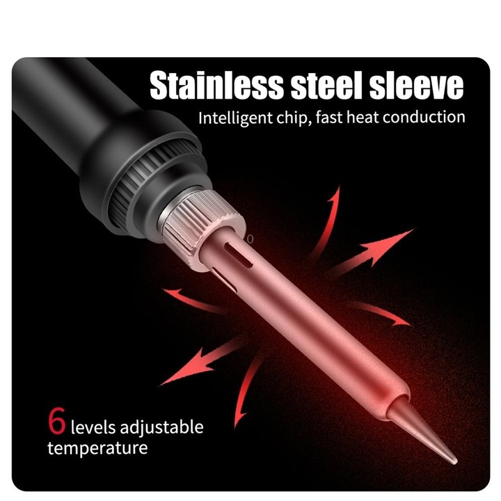 ANENG SL101 17pcs/set Rotary Thermostat Household Constant Temperature Soldering Iron Set 60W Internal Heat Welding Tool Kit(US