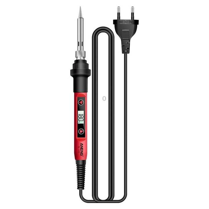 ANENG SL102 17pcs/set Digital Thermostat Household Constant Temperature Soldering Iron Set 60W Internal Heat Welding Tool Kit(EU