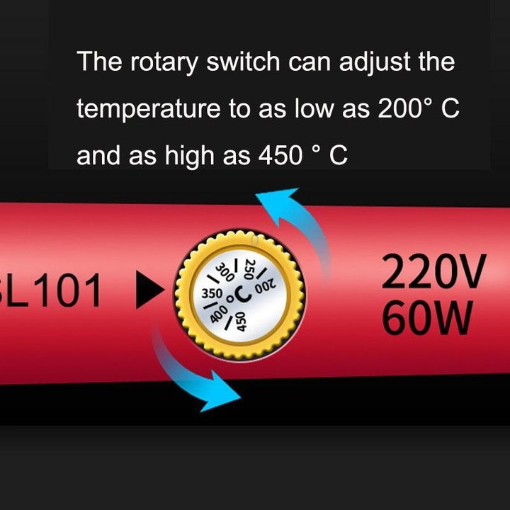 ANENG SL101 24pcs/set Rotary Thermostat Household Constant Temperature Soldering Iron Set 60W Internal Heat Welding Tool Kit(US