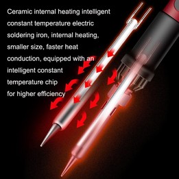 ANENG SL103 25pcs/set Intelligent Digital Display Temperature Adjustment Household Constant Temperature Soldering Iron Set 60W I