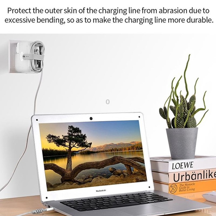 Power Charger Protective Case For IPhone MacBook 14 Inch Pro 67W(White)