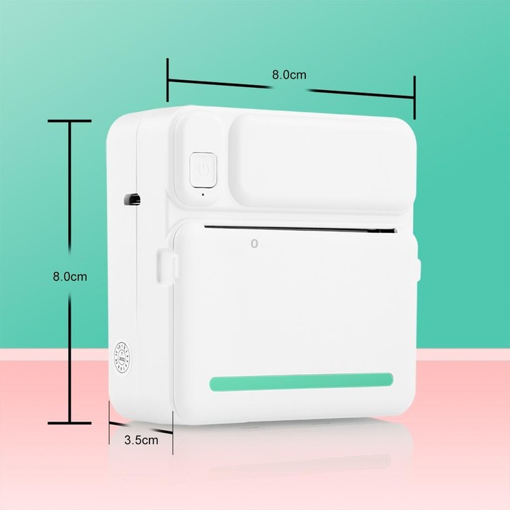 C19 200DPI Student Homework Printer Bluetooth Inkless Pocket Printer Pink Printer Paper x 5