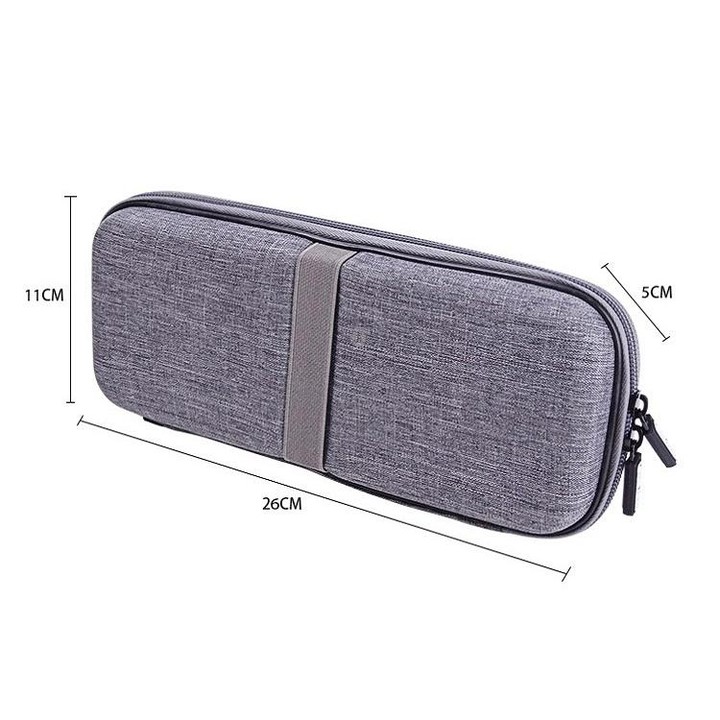 Mobile Phone Power Bank Data Cable EVA Storage Bag(Gray)