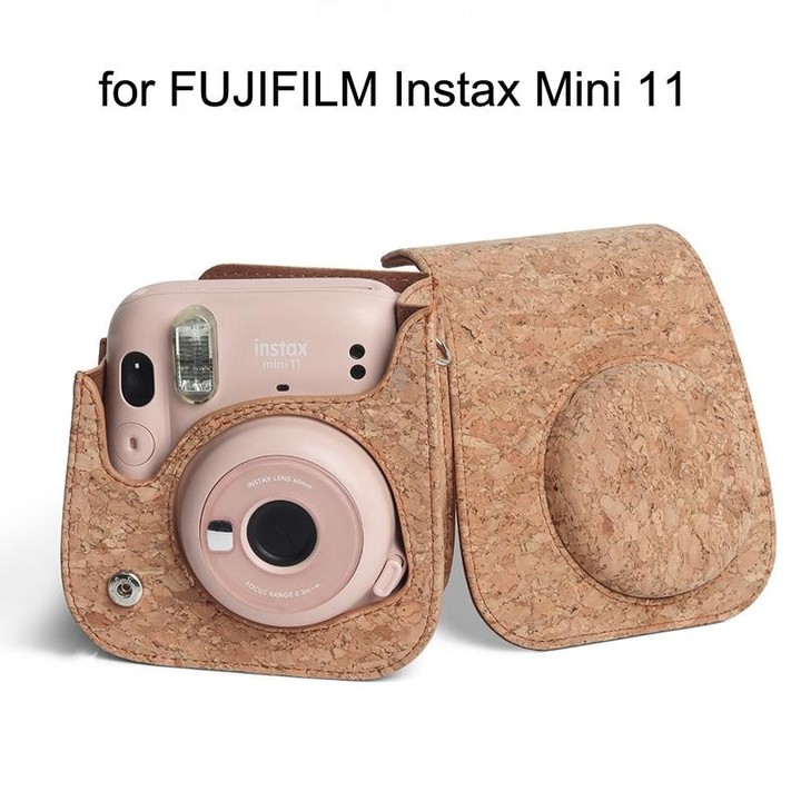 Cork Camera Bag Shoulder Bag Digital Photography Leather Case For FUJIFILM Instax Mini 11