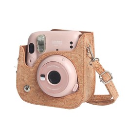 Cork Camera Bag Shoulder Bag Digital Photography Leather Case For FUJIFILM Instax Mini 11