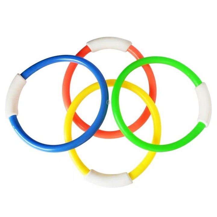 4PCS Hard Ring Diving Swimming Pool Toys Children Summer Water Toys