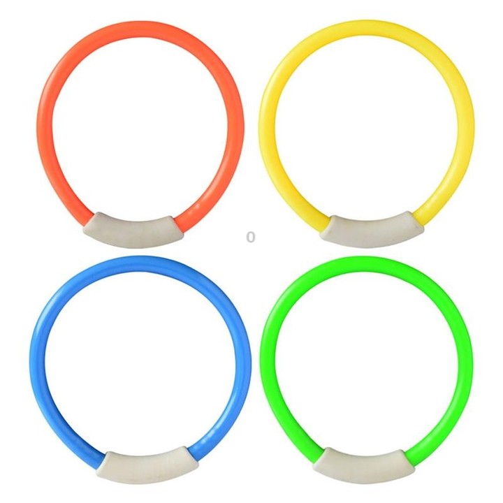 4PCS Hard Ring Diving Swimming Pool Toys Children Summer Water Toys