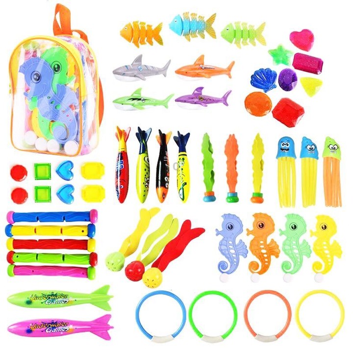 4PCS Hard Ring Diving Swimming Pool Toys Children Summer Water Toys