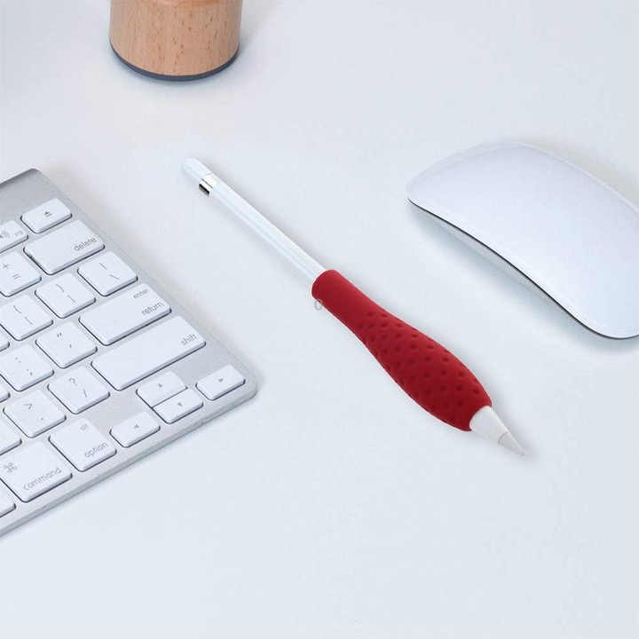 Tablet Stylus Pencil Silicone Case For Apple Pencil 1/2 Gen(Red)