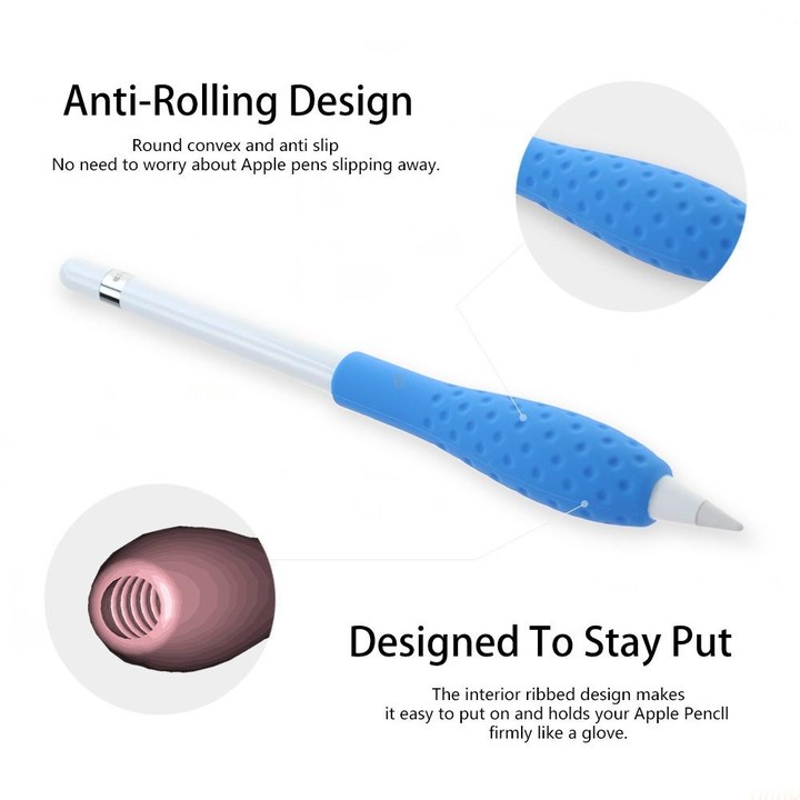 Tablet Stylus Pencil Silicone Case For Apple Pencil 1/2 Gen(Blue)