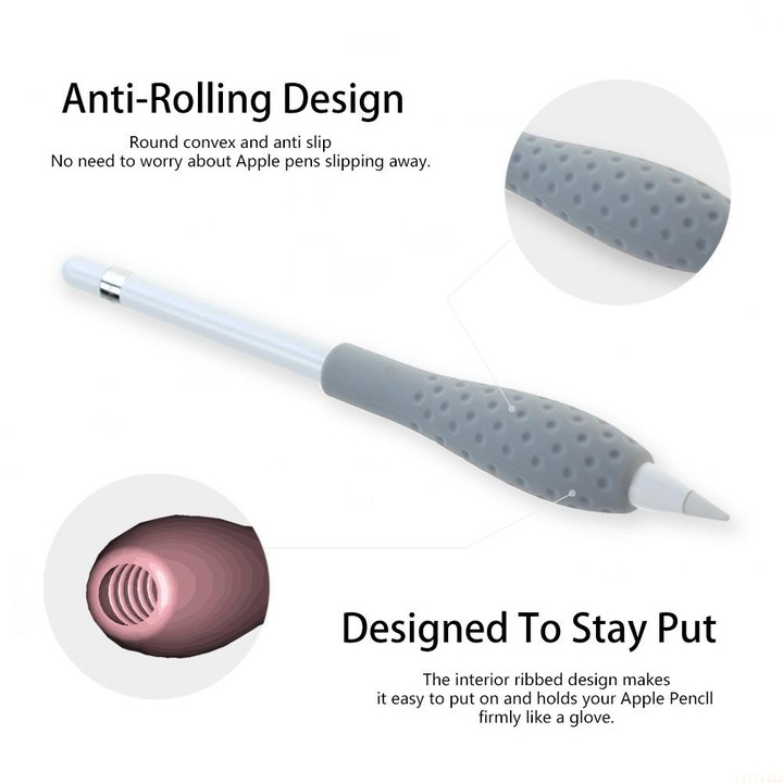 Tablet Stylus Pencil Silicone Case For Apple Pencil 1/2 Gen(Gray)