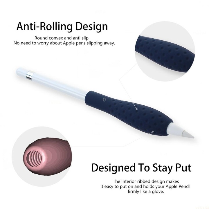 Tablet Stylus Pencil Silicone Case For Apple Pencil 1/2 Gen(Midnight Blue)