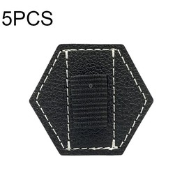 5 PCS Capacitive Pen Bag Self Adhesive Pen Holder PU Pen Clip,Style: Hexagonal Black