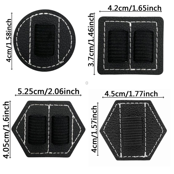 5 PCS Capacitive Pen Bag Self Adhesive Pen Holder PU Pen Clip,Style: Rectangular Double Black