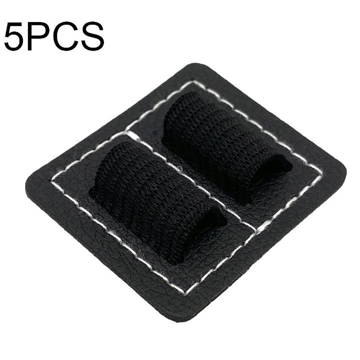 5 PCS Capacitive Pen Bag Self Adhesive Pen Holder PU Pen Clip,Style: Rectangular Double Black