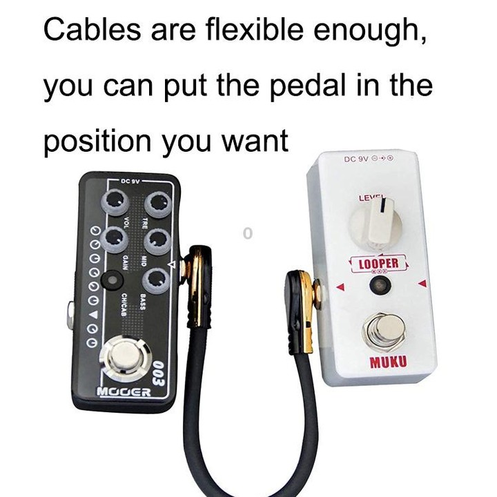 Single Block Audio Instrument Electric Guitar Effect Line, Cable Length: 15cm(Flat Head Silver)