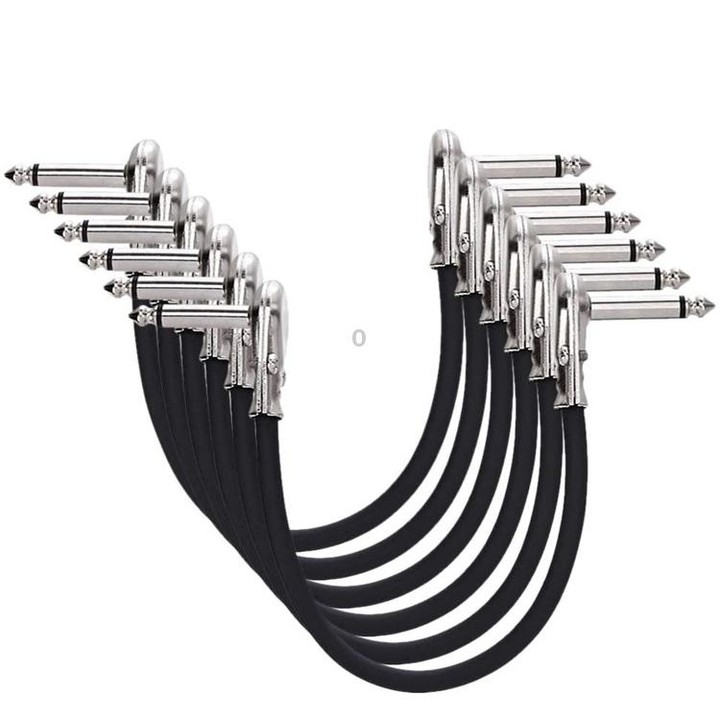 Single Block Audio Instrument Electric Guitar Effect Line, Cable Length: 15cm(Flat Head Silver)