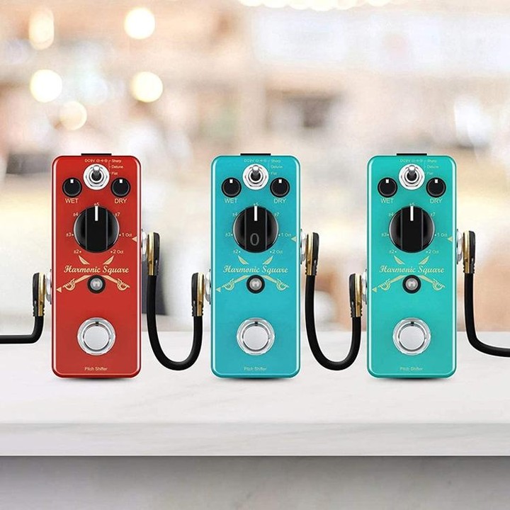 Single Block Audio Instrument Electric Guitar Effect Line, Cable Length: 15cm(Flat Head Gold)