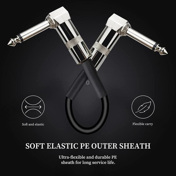 Single Block Audio Instrument Electric Guitar Effect Line, Cable Length: 15cm(Square Head Silver)