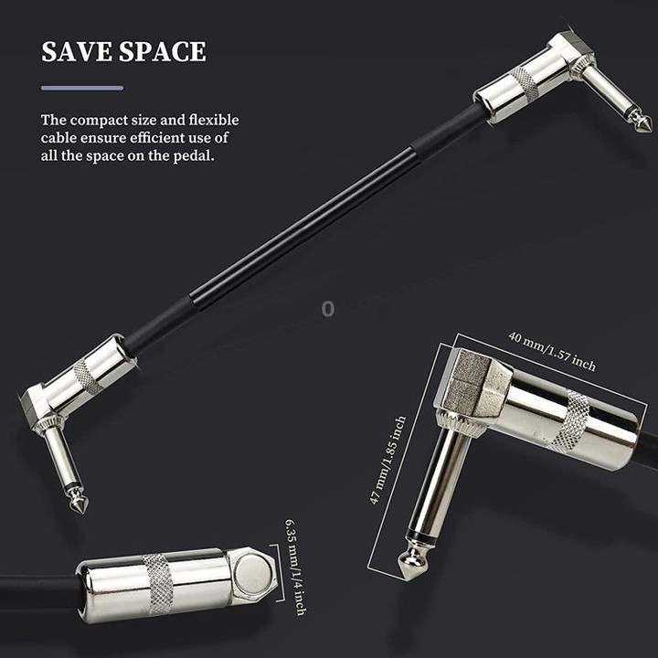 Single Block Audio Instrument Electric Guitar Effect Line, Cable Length: 30cm(Square Head Silver)