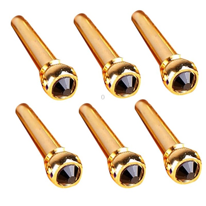 6PCS Guitar Dipping Pure Copper Citrimine Guitar Caps, Style: Crystal Head (Black)