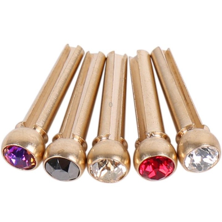 6PCS Guitar Dipping Pure Copper Citrimine Guitar Caps, Style: Big Diamond (Purple)