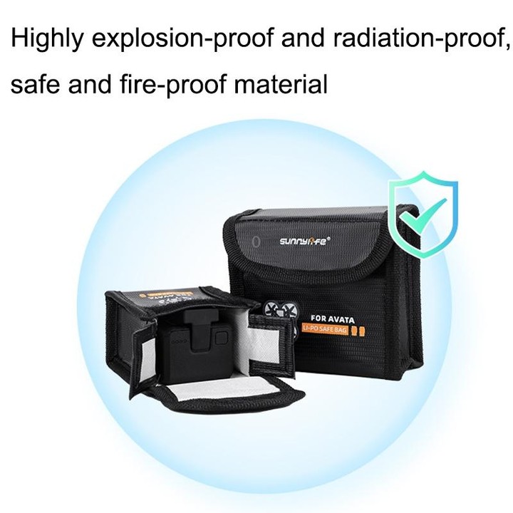 Sunnylife AT-DC479 Put 3 Batteries Battery Explosion-proof Bag For DJI Avata