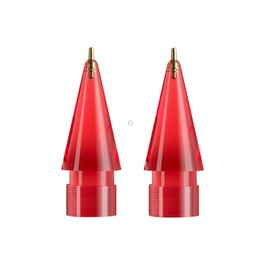 For Apple Pencil 1/2 2pcs Stylus Transparent Replacement Needle Nib, Spec: Extended (Red)