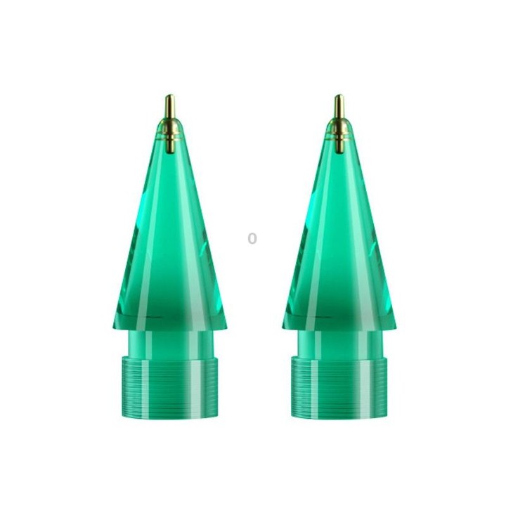 For Apple Pencil 1/2 2pcs Stylus Transparent Replacement Needle Nib, Spec: Extended (Green)
