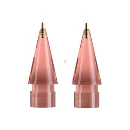 For Apple Pencil 1/2 2pcs Stylus Transparent Replacement Needle Nib, Spec: Extended (Pink)