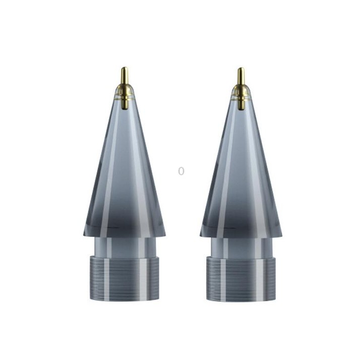 For Apple Pencil 1/2 2pcs Stylus Transparent Replacement Needle Nib, Spec: Extended (Gray)