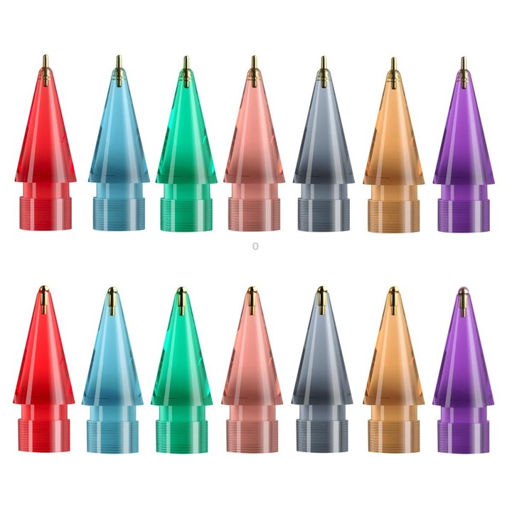 For Apple Pencil 1/2 2pcs Stylus Transparent Replacement Needle Nib, Spec: Extended (Purple)