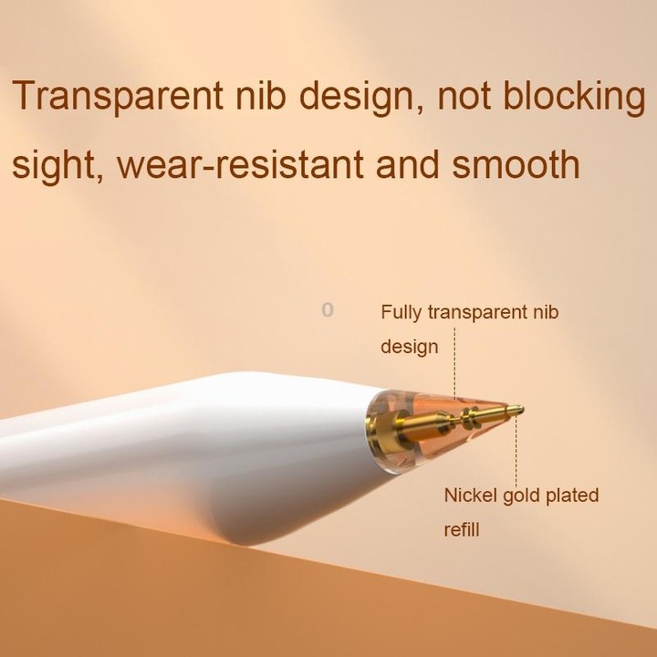 For Apple Pencil 1/2 2pcs Stylus Transparent Replacement Needle Nib, Spec: Round (Purple)