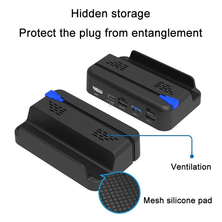 PGTECH For Steam Deck Game Console Base Support Data Transmission With Network Port