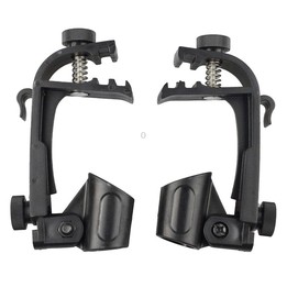 2 PCS Adjustable Clip On Drum Rim Shock Mount Microphone Mic Clamp Holder(M00661)