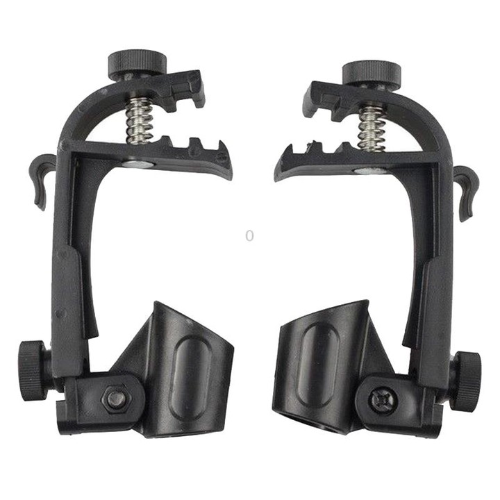 2 PCS Adjustable Clip On Drum Rim Shock Mount Microphone Mic Clamp Holder(M00661)