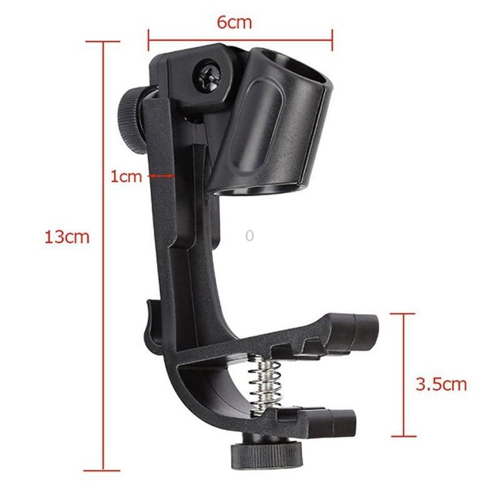 2 PCS Adjustable Clip On Drum Rim Shock Mount Microphone Mic Clamp Holder(M00661)