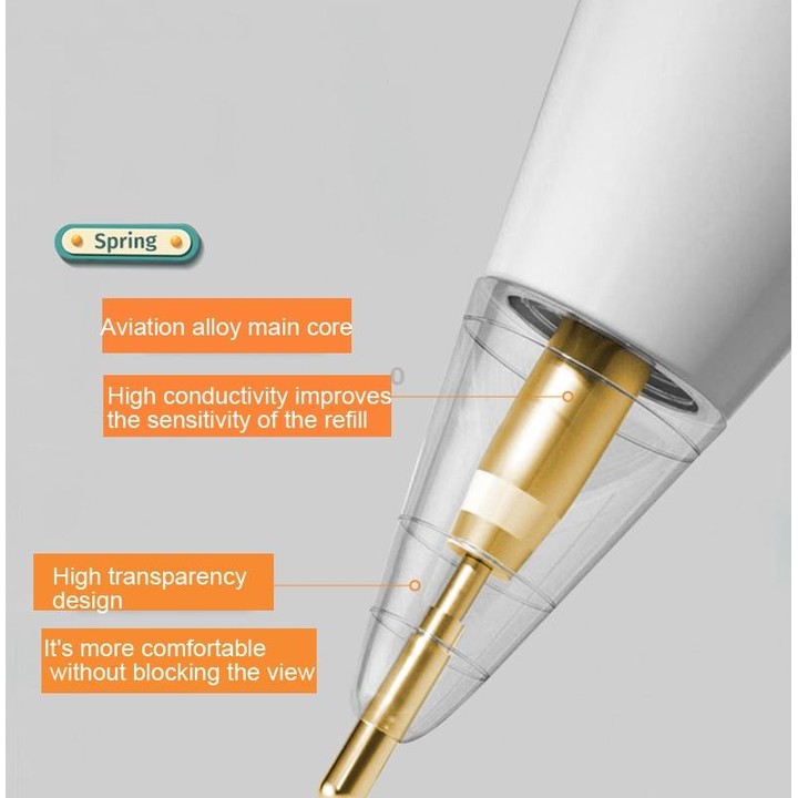 For Apple Pencil 1/2 Transparent Replacement Pen Tip Transform Nib,Style: 5.0 Golden Needle