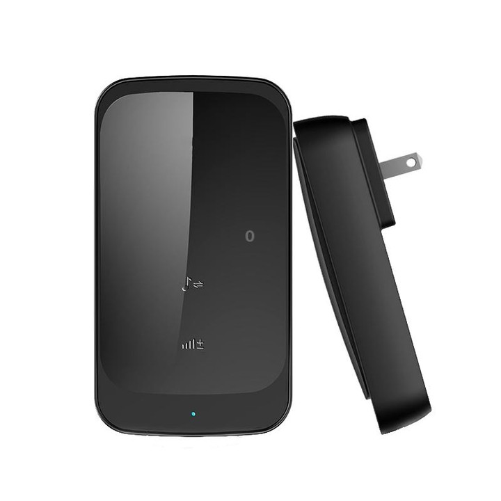 C03 1 For 1 Home Wireless IP44 Waterproof Touch Sensor Doorbell(US Plug Black)