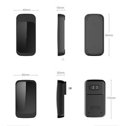 C03 1 For 1 Home Wireless IP44 Waterproof Touch Sensor Doorbell(UK Plug White)