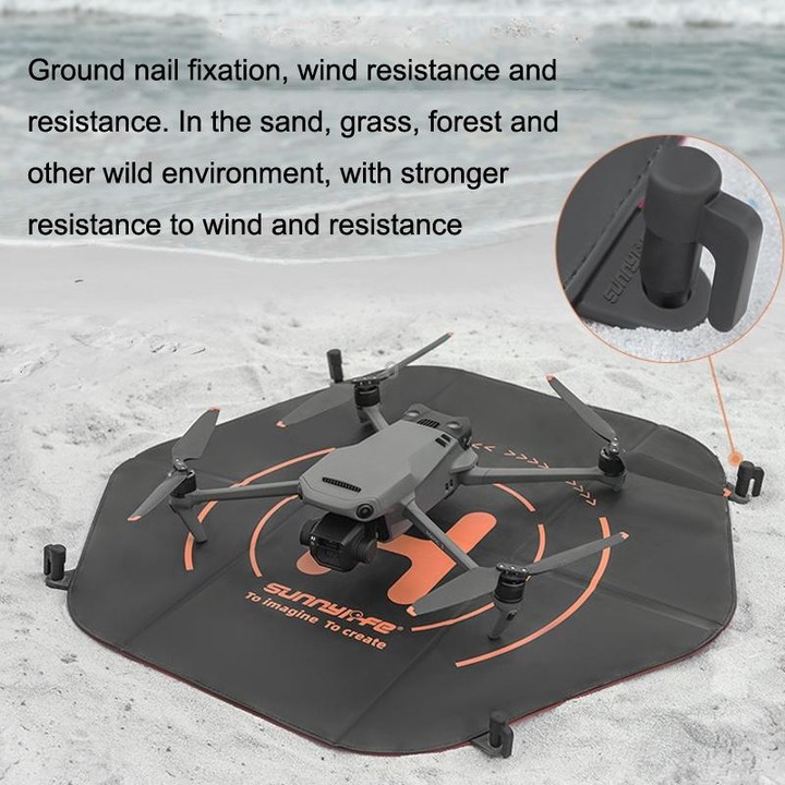 Sunnylife TJP09 For DJI Avata / Mini 3 Pro 60cm Waterproof Double Sided Folding Apron(Black Red)