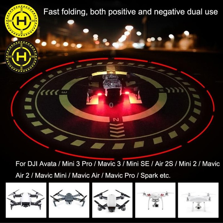 Sunnylife DJI-TJP07 For DJI Avata / Mini 3 Pro / Mavic 3 / Mini SE 70cm Adjust Luminous Night Light Apron(Yellow Black)