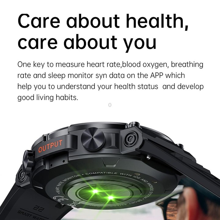 K56Pro 1.39 Inch Heart Rate/Blood Pressure/Blood Oxygen Monitoring Smart Calling Watch(Green)