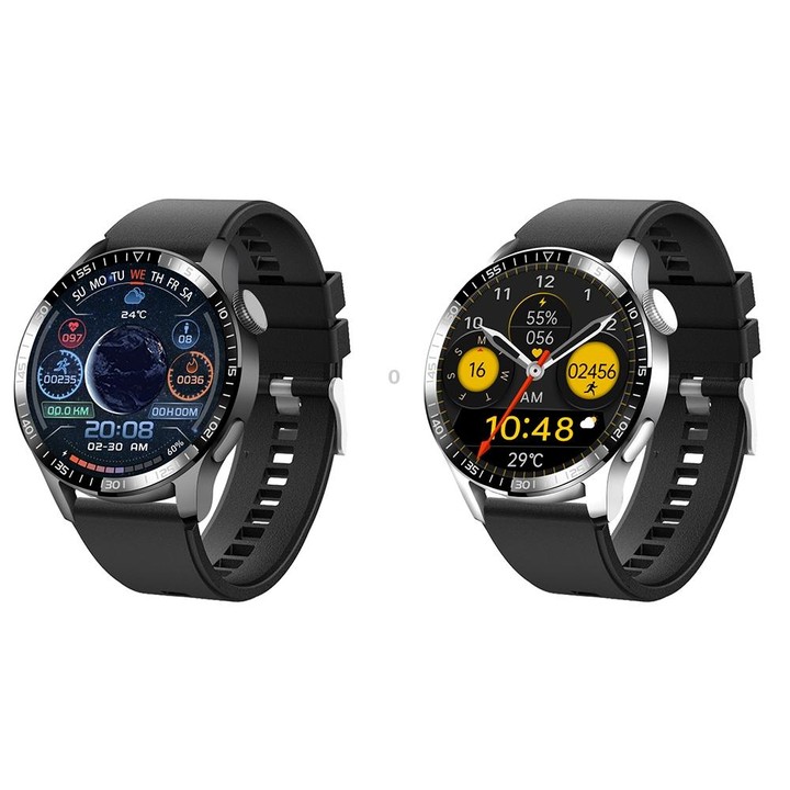 UM93Pro 1.28 Inch Heart Rate/Blood Oxygen Monitoring Bluetooth Calling Watch With NFC Function(Black Silicone)