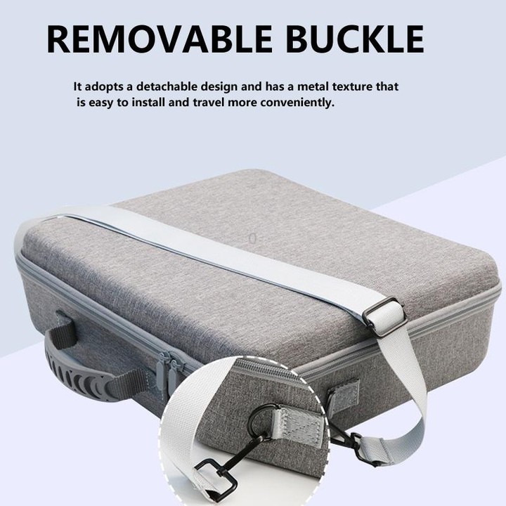For PS5 Slim Game Console EVA Storage Bag Handbag Carrying Case(1959 Gray)
