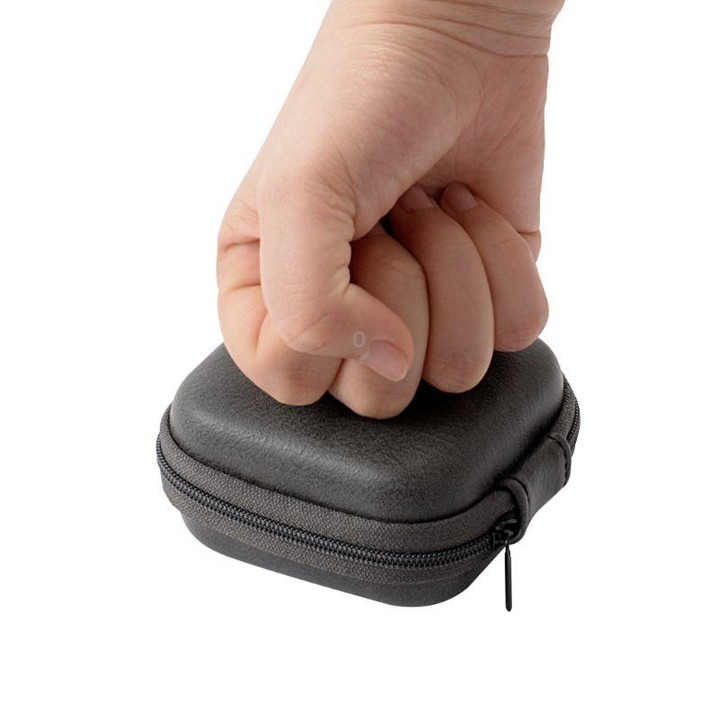 Retro Leather USB Data Cable Storage Bag Earphone Headset Case Pouch Box(Black)