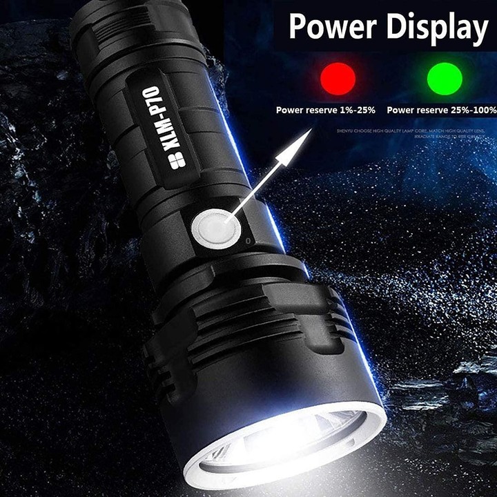 Strong Light Outdoor Waterproof Camping Aluminum LED Flashlight, Style: L2 (Without Battery)