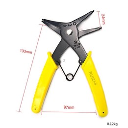 RUICHI 2 In 1 Multi-Function Clamp Spring Retainer Pliers(Yellow)