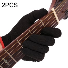 2PCS Beginner Press Nylon Wear -Resistant Anti -Slip Left Hand Guitar Exercise Glove,Size: Small