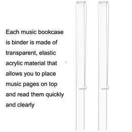 1 Pair PJ1226 Music Spectrum Clipplane Tablature Clip Music Song Clip(Transparent)